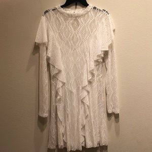 Free People Net dress with Ruffles